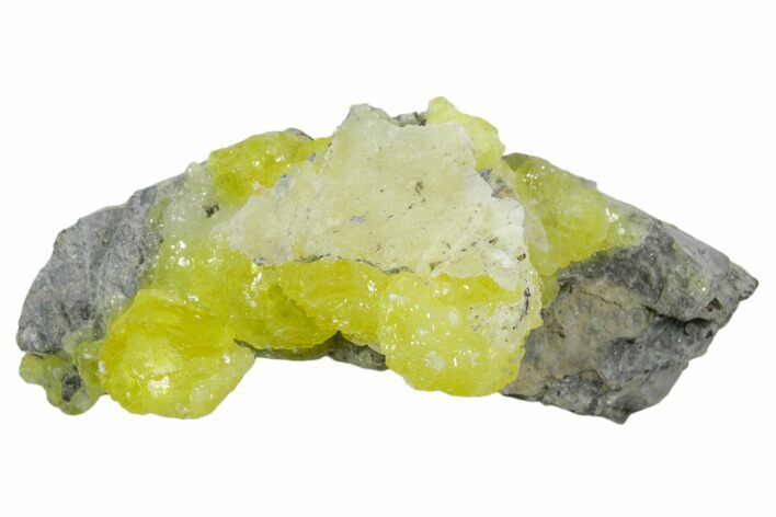 Lemon-Yellow Brucite on Matrix - Balochistan, Pakistan #354670